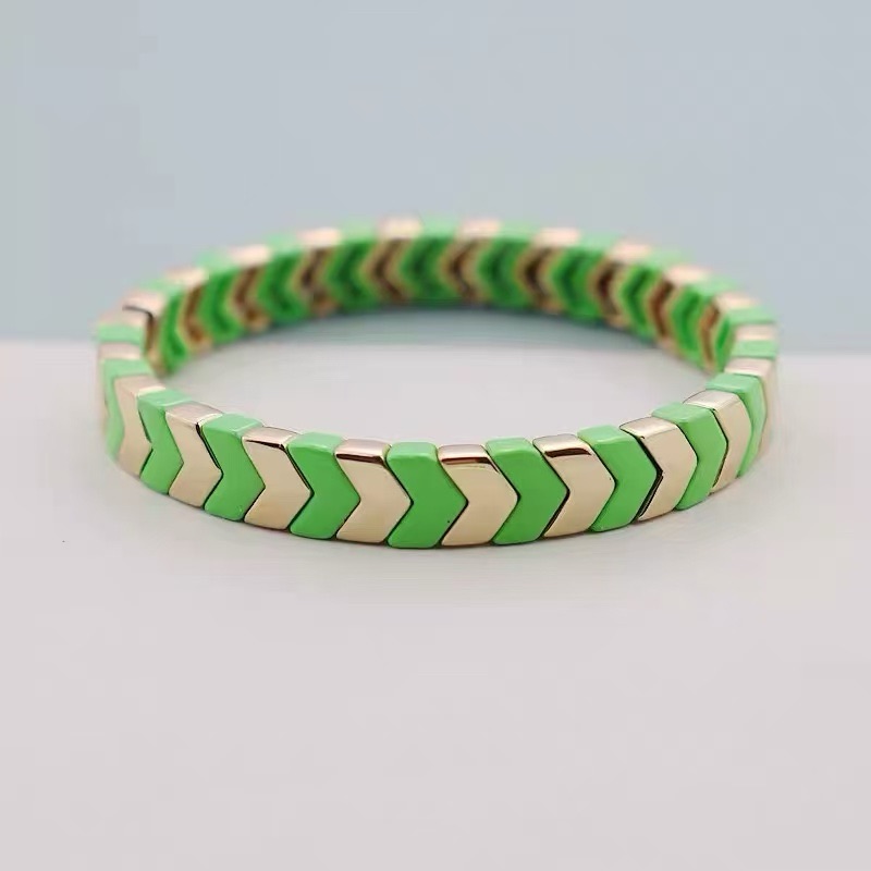 Roxanne Assoulin Watch Band Bracelet Green Gold